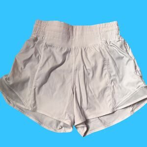 Lululemon Tracker Short II White Running Shorts Size 0 Tennis Pickleball Gym